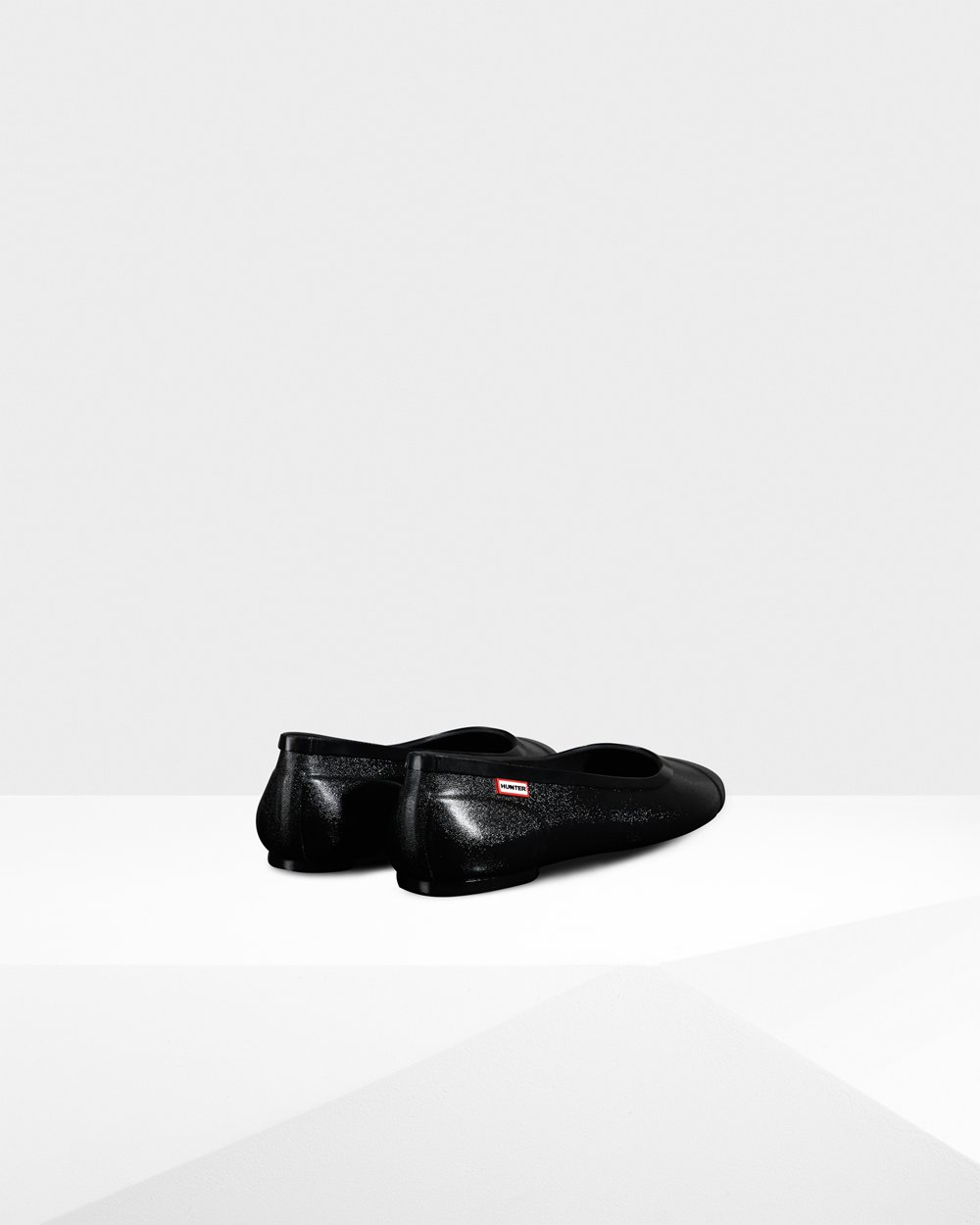 Bailarinas Hunter Mujer - Original Tour Gloss Flats - Negros - YSDQELW-41